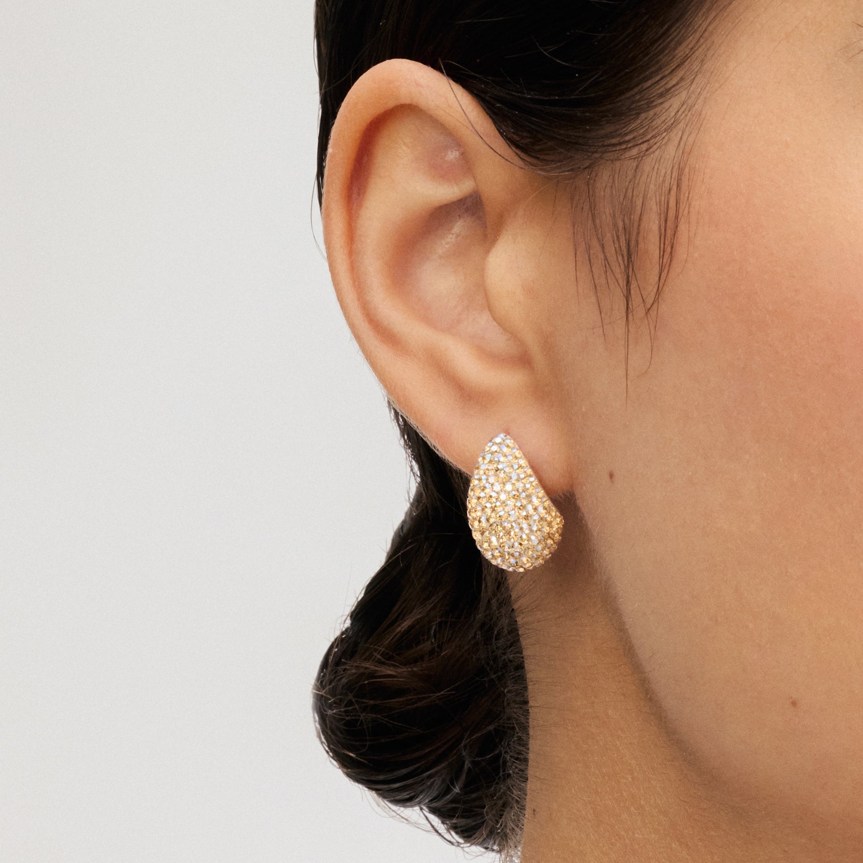 MINI DREAM PUFF™ SPARKLE STUD EARRINGS - Soft Gold - Blue Sky Fashions & Lingerie