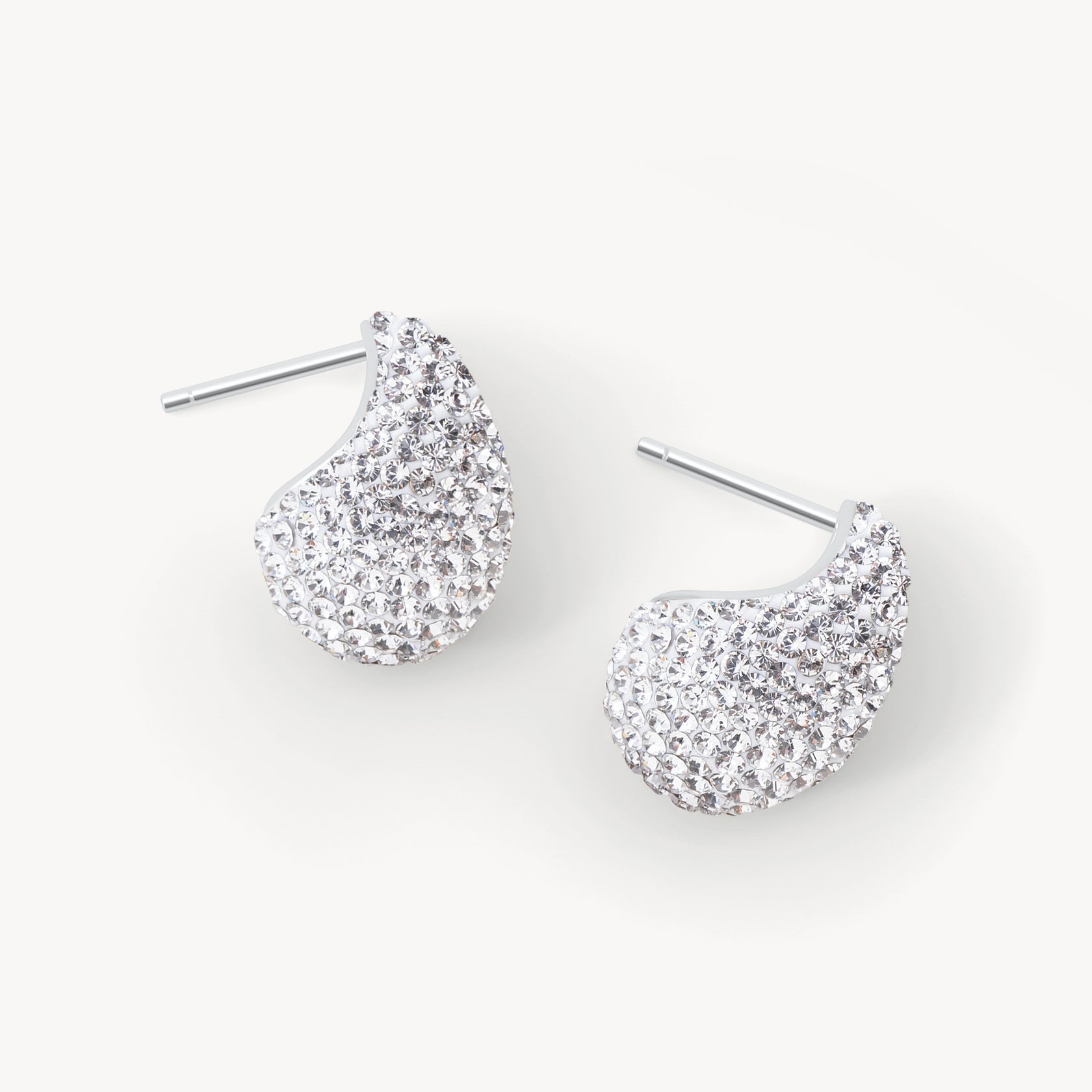 MINI DREAM PUFF™ SPARKLE STUD EARRINGS - White - Blue Sky Fashions & Lingerie