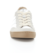 Missy leather sneakers by Bos & Co - silver & cream - Blue Sky Fashions & Lingerie