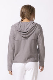 Modal Spandex Cruising Hoodie - fog - Blue Sky Fashions & Lingerie