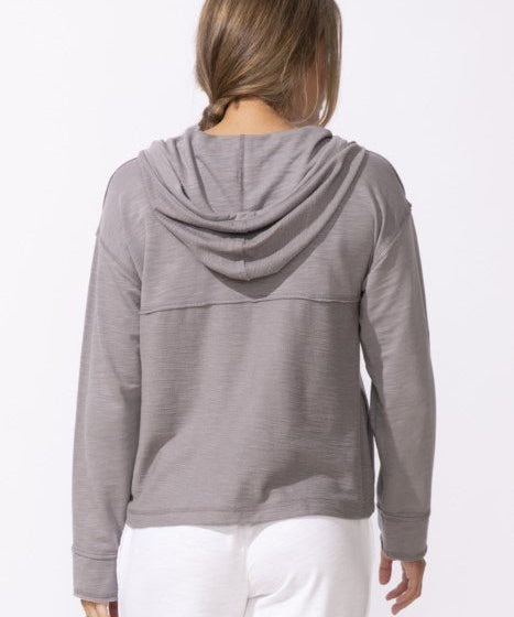 Modal Spandex Cruising Hoodie - fog - Blue Sky Fashions & Lingerie