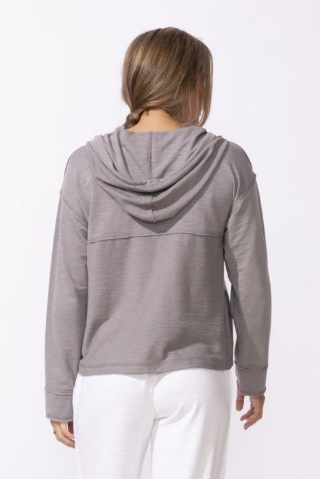 Modal Spandex Cruising Hoodie - fog - Blue Sky Fashions & Lingerie