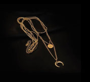 Moon Three Layer 18K Gold Plated Layer Necklace - Blue Sky Fashions & Lingerie