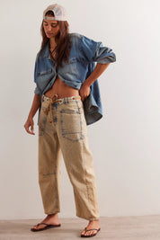 Moxie Low Slung Barrel Jeans - Cowboy - Blue Sky Fashions & Lingerie