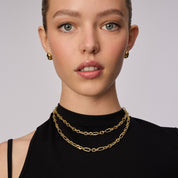 MULTI - STATION LARIAT CHARM NECKLACE - 14K GOLD VERMEIL - Blue Sky Fashions & Lingerie