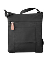 Multi Zipper Leather Crossbody RM025 - Black - Blue Sky Fashions & Lingerie