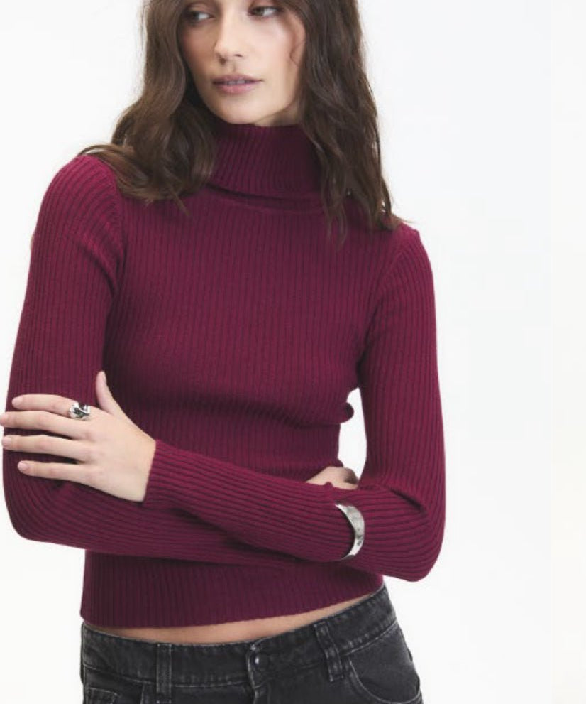 Mylo turtleneck - wine - Blue Sky Fashions & Lingerie