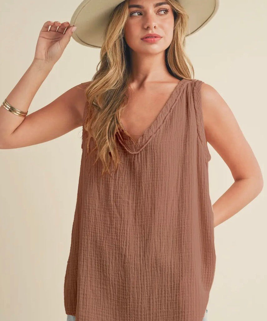 Nadia Tank - terracotta - Blue Sky Fashions & Lingerie