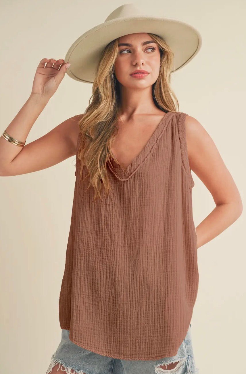 Nadia Tank - terracotta - Blue Sky Fashions & Lingerie