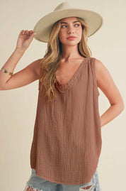 Nadia Tank - terracotta - Blue Sky Fashions & Lingerie