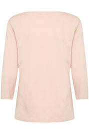 Naia Glitter V - neck 3/4 sleeve T-shirt by Cream - Sepia Rose - Blue Sky Fashions & Lingerie