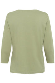 Naia Glitter V - neck 3/4 sleeve T-shirt by Cream - Tea - Blue Sky Fashions & Lingerie