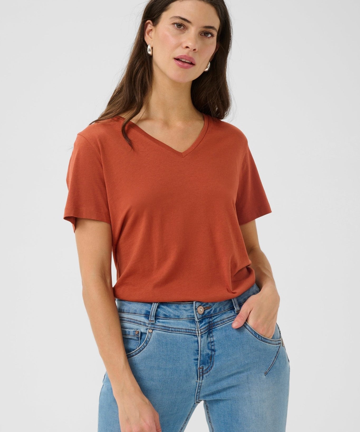 Naia V - neck T-shirt by Cream - bruschetta - Blue Sky Fashions & Lingerie