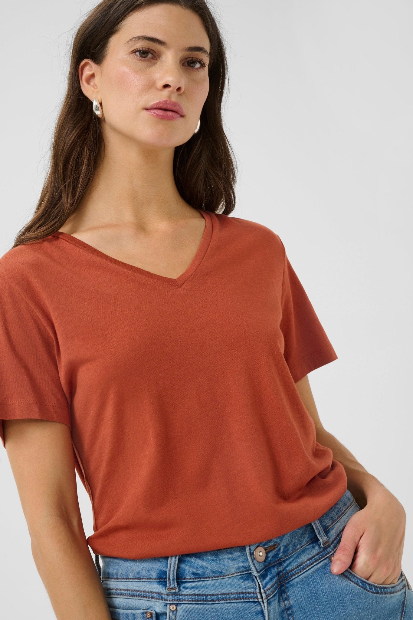 Naia V - neck T-shirt by Cream - bruschetta - Blue Sky Fashions & Lingerie
