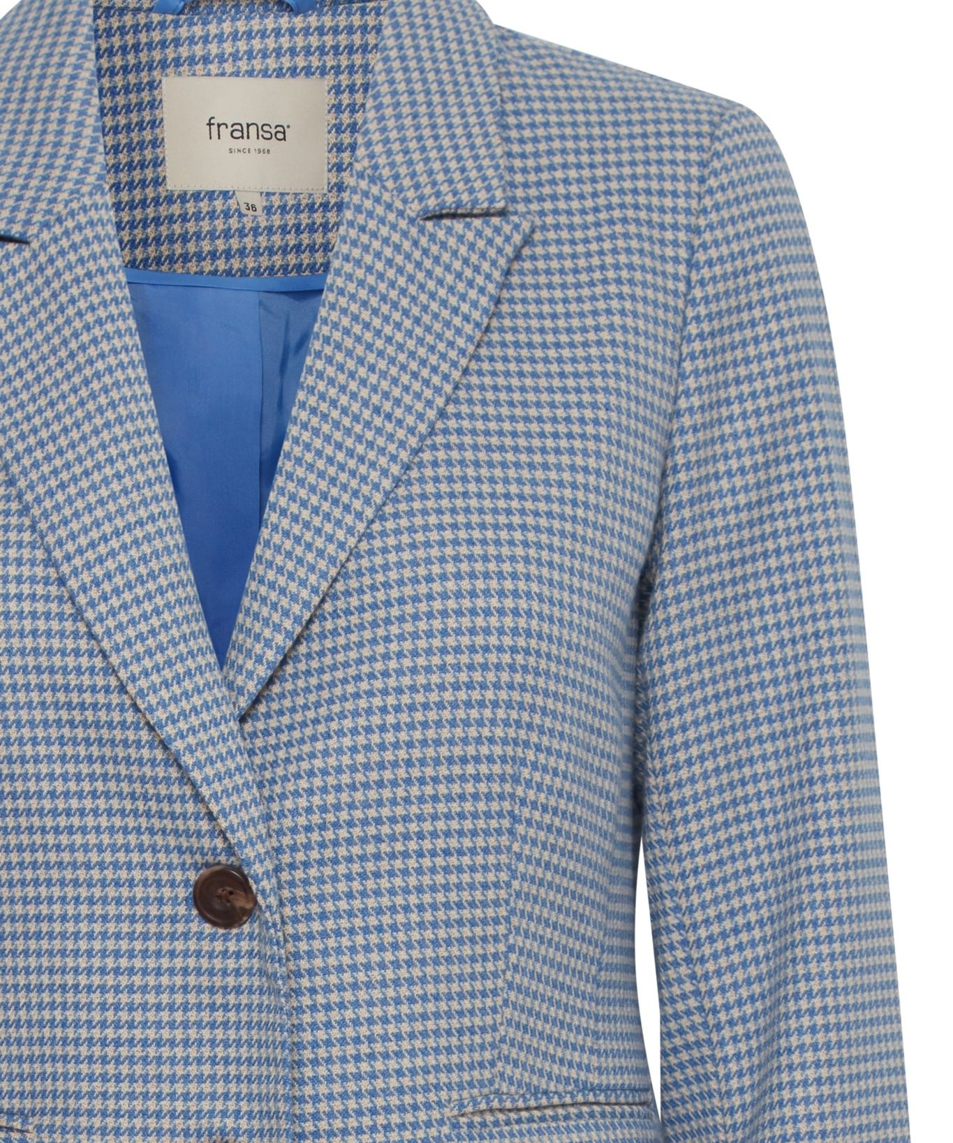 NICOL Blazer - Blue Hounds Tooth - Blue Sky Fashions & Lingerie