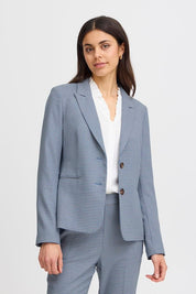 NICOL Blazer - Blue Hounds Tooth - Blue Sky Fashions & Lingerie