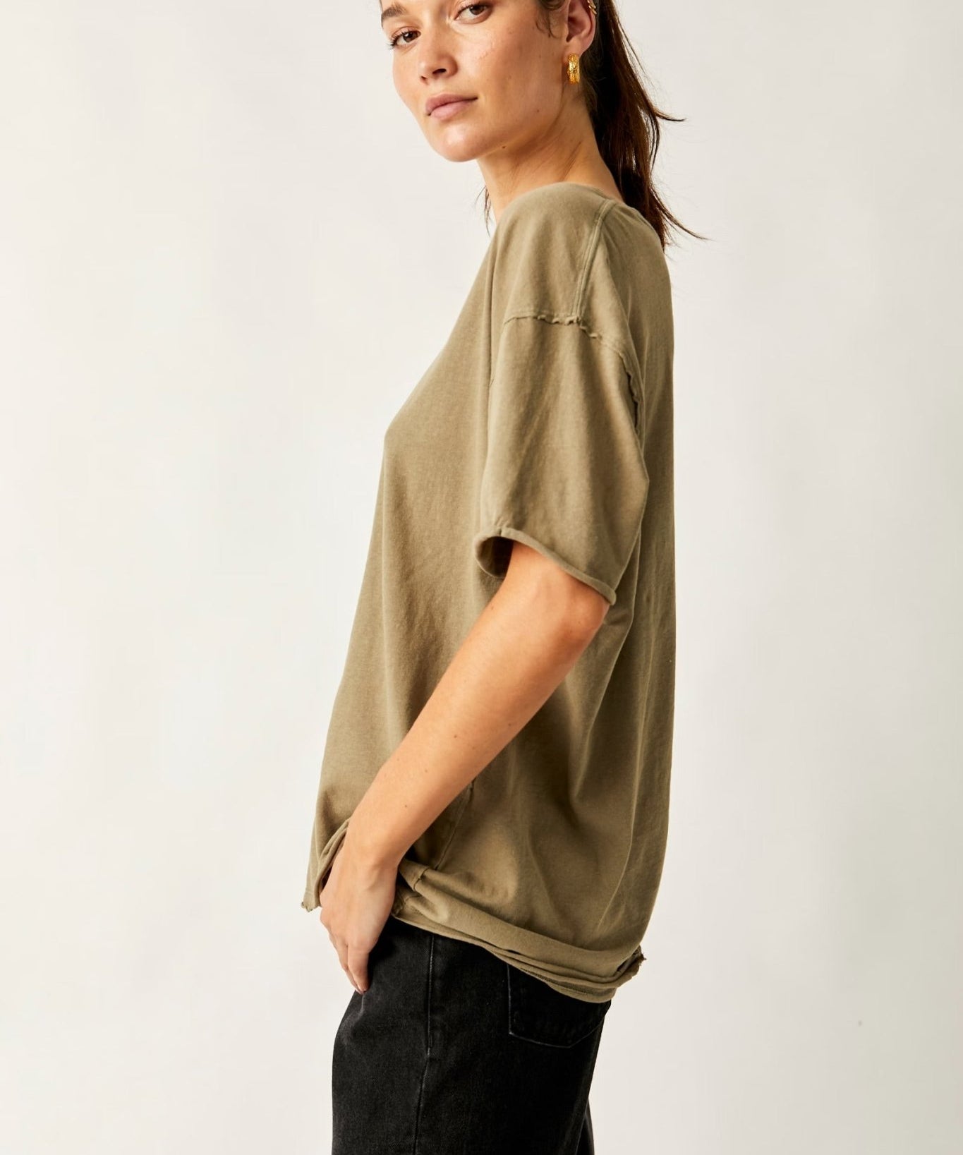 Nina Tee - olive stone - Blue Sky Fashions & Lingerie