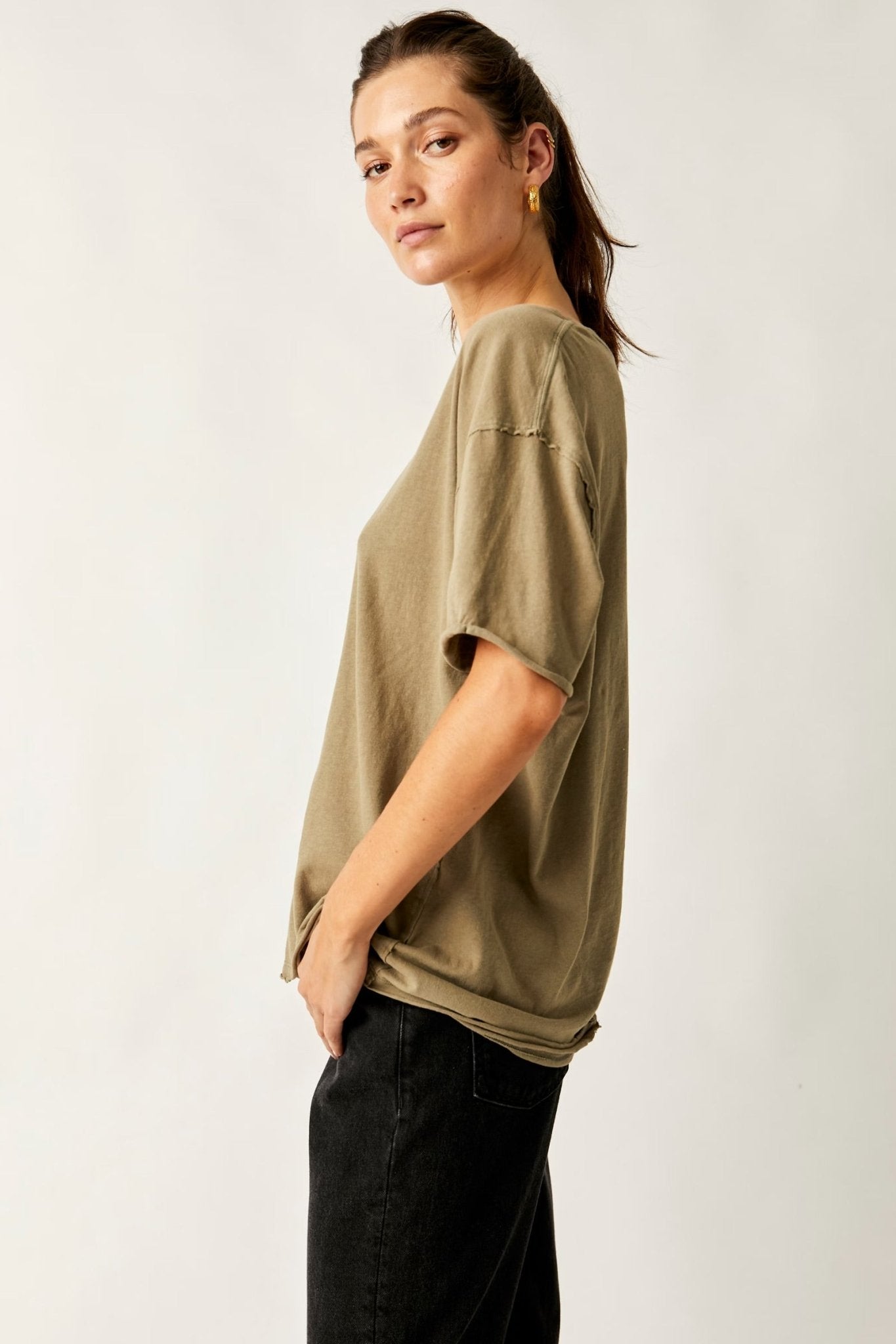 Nina Tee - olive stone - Blue Sky Fashions & Lingerie