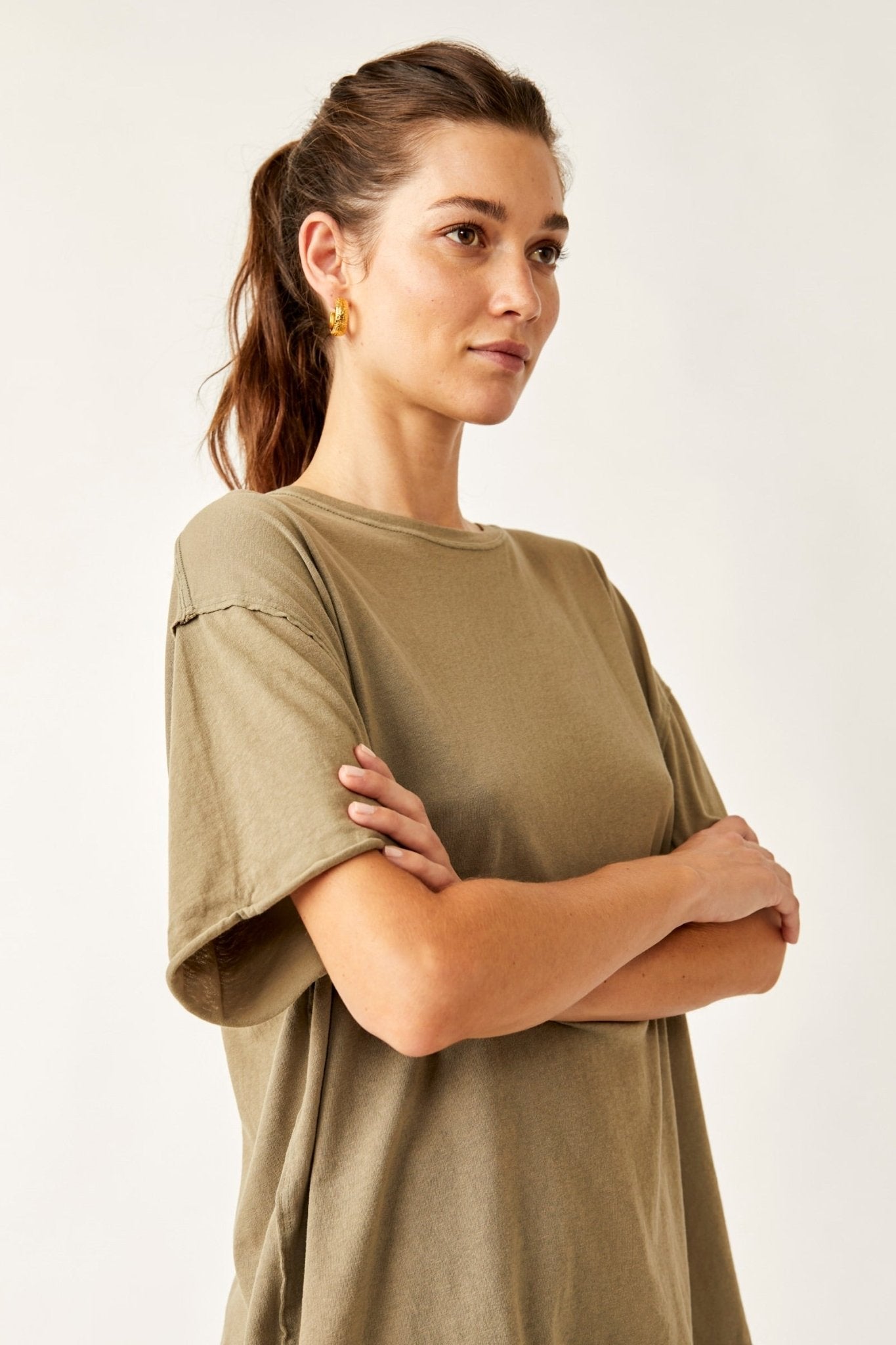 Nina Tee - olive stone - Blue Sky Fashions & Lingerie