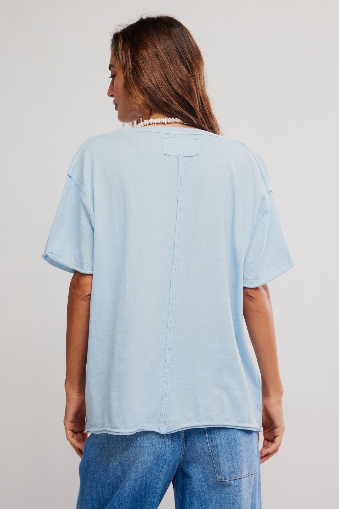 Nina V Neck Tee - Dew Shine - Blue Sky Fashions & Lingerie