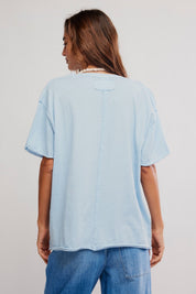 Nina V Neck Tee - Dew Shine - Blue Sky Fashions & Lingerie