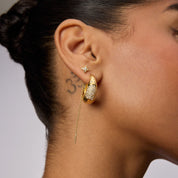 NOVA STATEMENT HOOP EARRINGS - 14K GOLD VERMEIL - Blue Sky Fashions & Lingerie