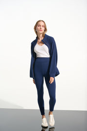 Nylon Spandex Compression Leggings 26125 Indigo - Blue Sky Fashions & Lingerie