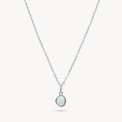 OPAL CHARM NECKLACE - STERLING SILVER - Blue Sky Fashions & Lingerie