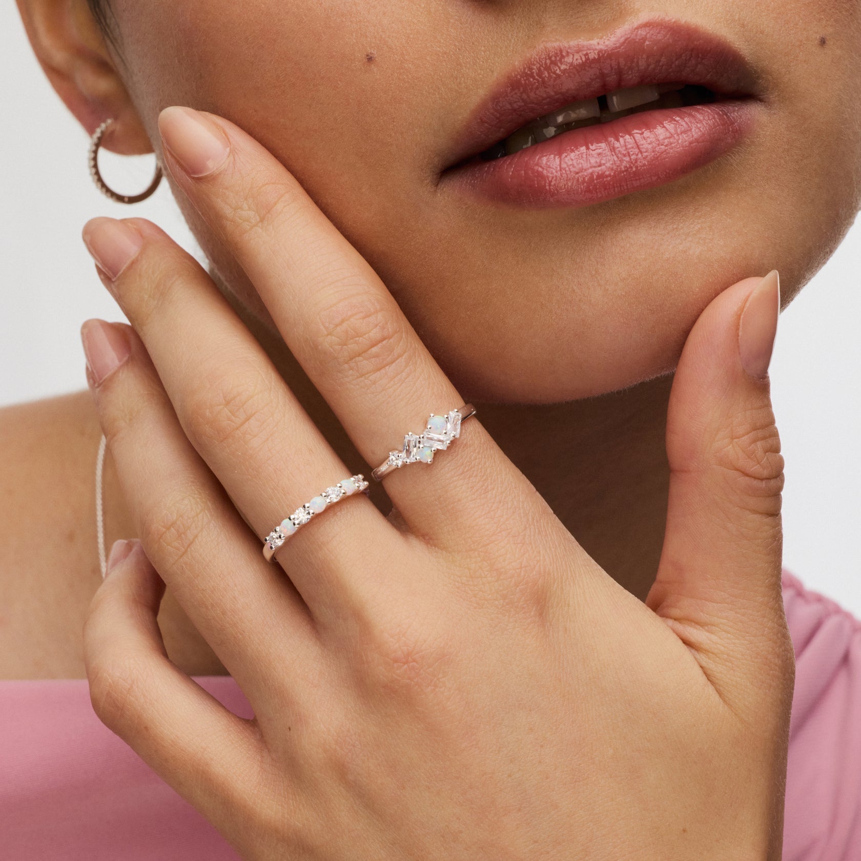 OPAL RING SET - STERLING SILVER - Blue Sky Fashions & Lingerie