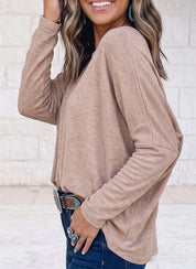 Oversized Mock Neck Long Sleeve Lightweight Layering Sweater - Taupe - Blue Sky Fashions & Lingerie