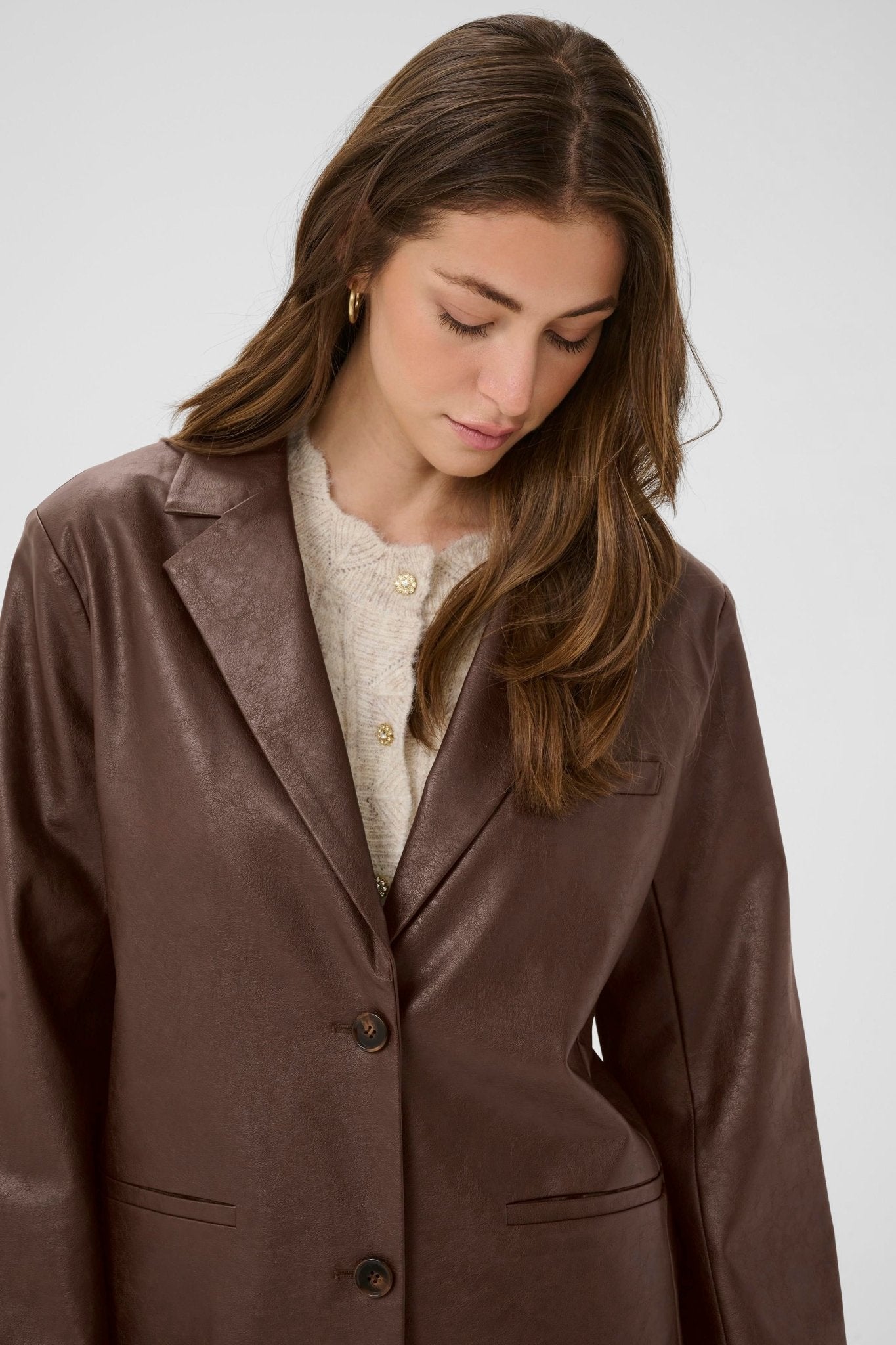 Paloma Vegan Leather Blazer - Blue Sky Fashions & Lingerie