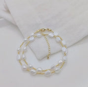 Pearl and Gold Chain Necklace - Blue Sky Fashions & Lingerie