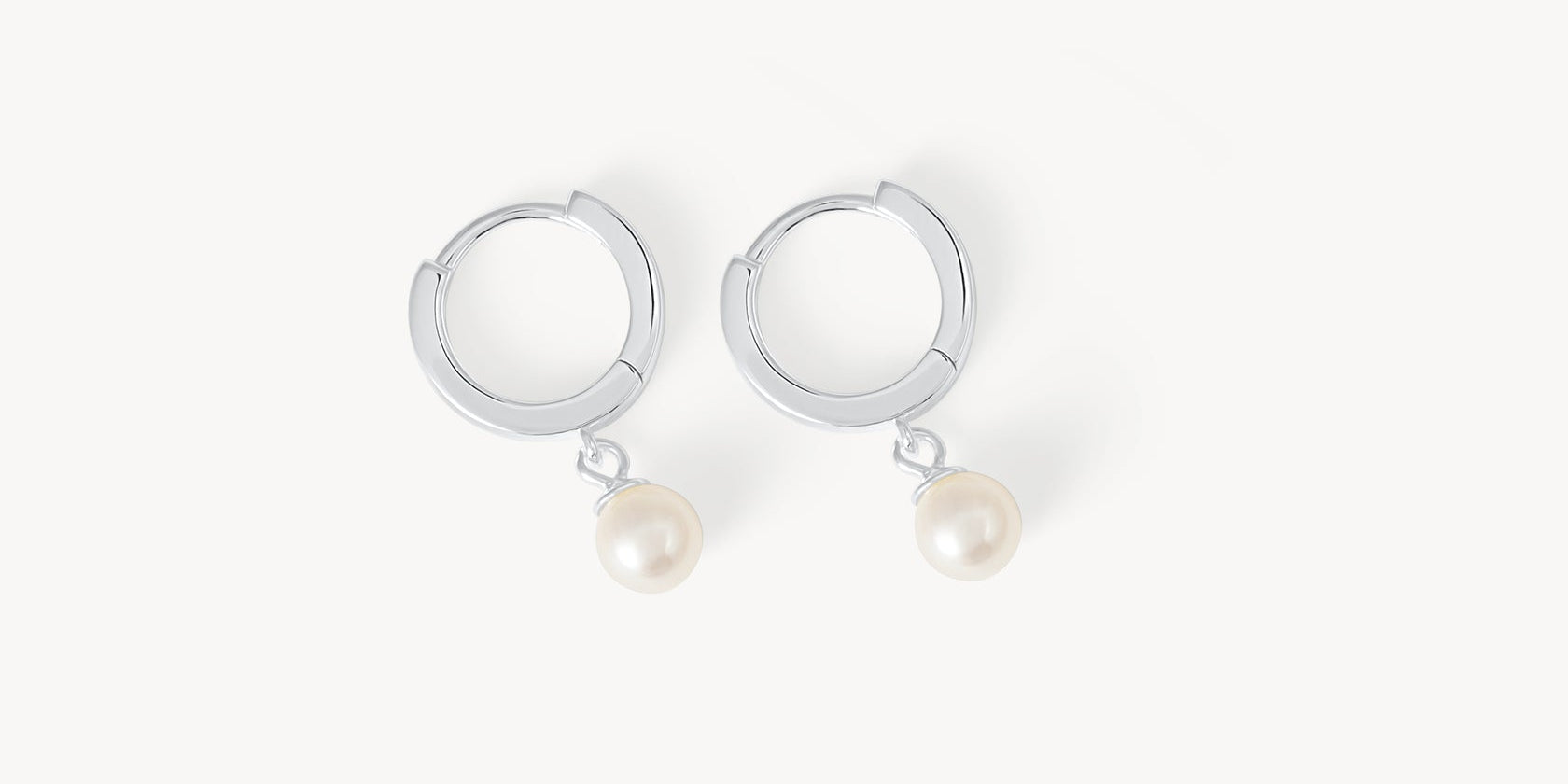 PEARL DROP HOOPS - Silver - Blue Sky Fashions &amp; Lingerie