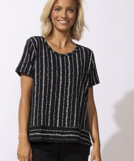 Peruvian Cotton Driftwood Dockside Tee - black - Blue Sky Fashions & Lingerie