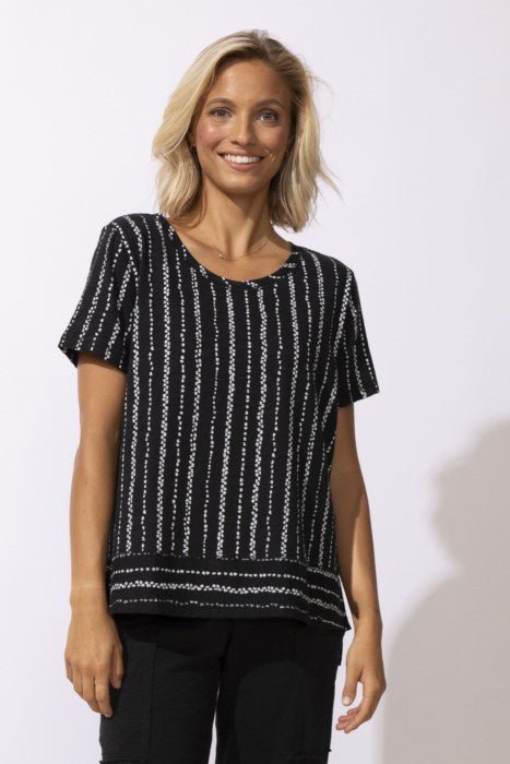 Peruvian Cotton Driftwood Dockside Tee - black - Blue Sky Fashions & Lingerie