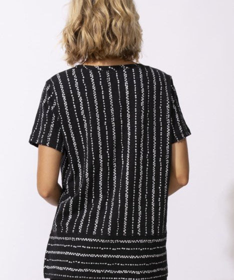 Peruvian Cotton Driftwood Dockside Tee - black - Blue Sky Fashions & Lingerie