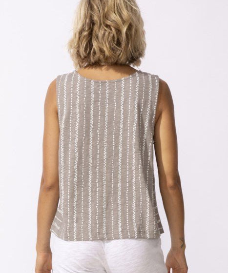 Peruvian Cotton Harborside Tank - fog - Blue Sky Fashions & Lingerie