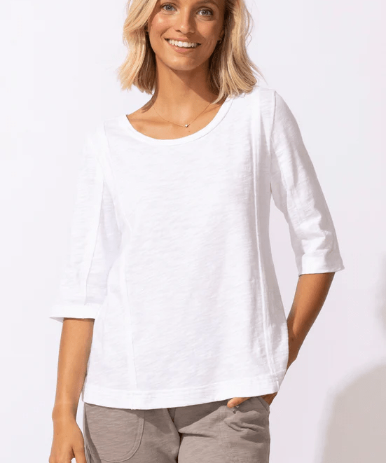 Peruvian Cotton Magic Tee (Take it Up a Notch!) White - Blue Sky Fashions & Lingerie