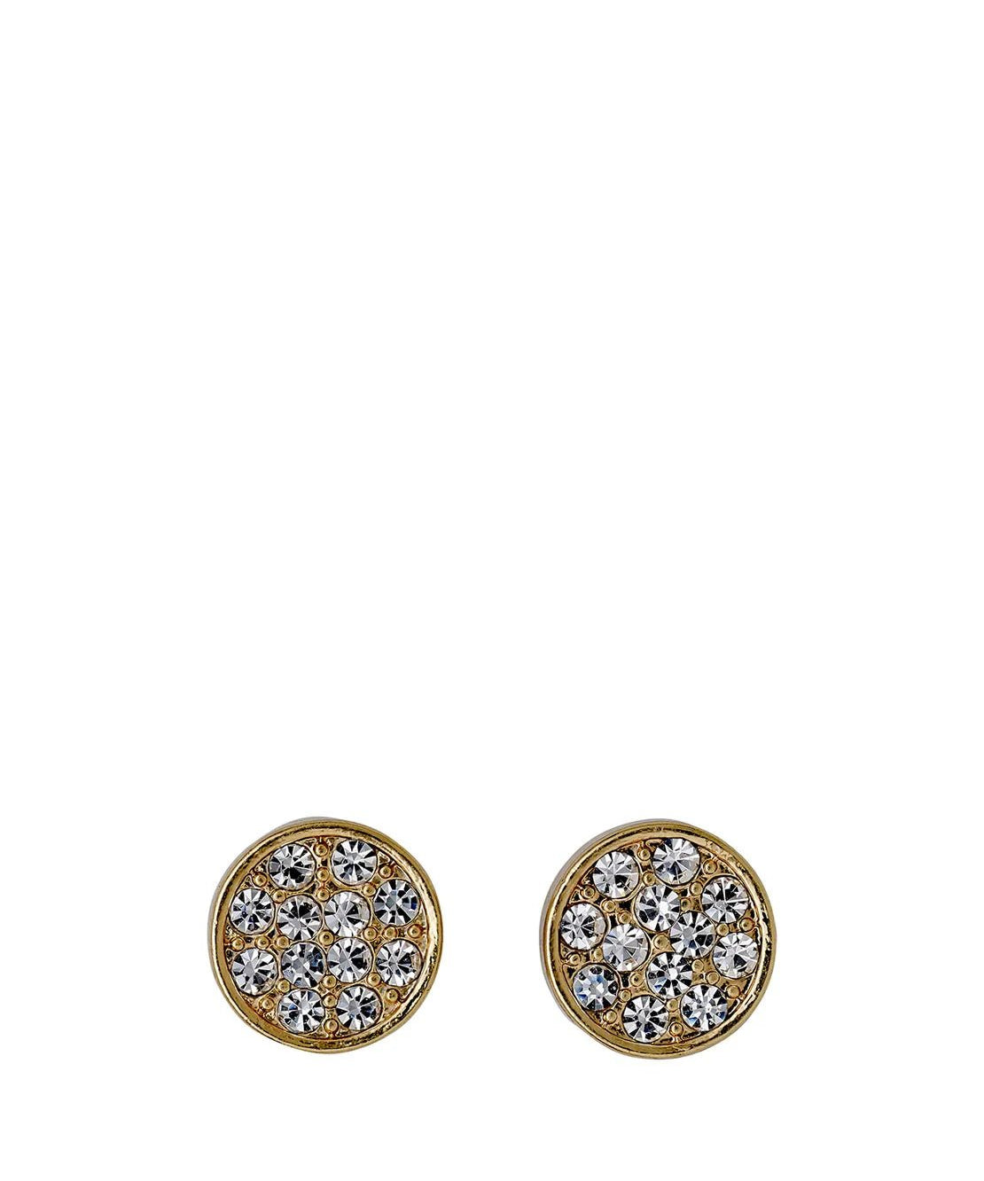 Pilgrim Grace Crystal Studded Earrings, Gold - Blue Sky Fashions & Lingerie