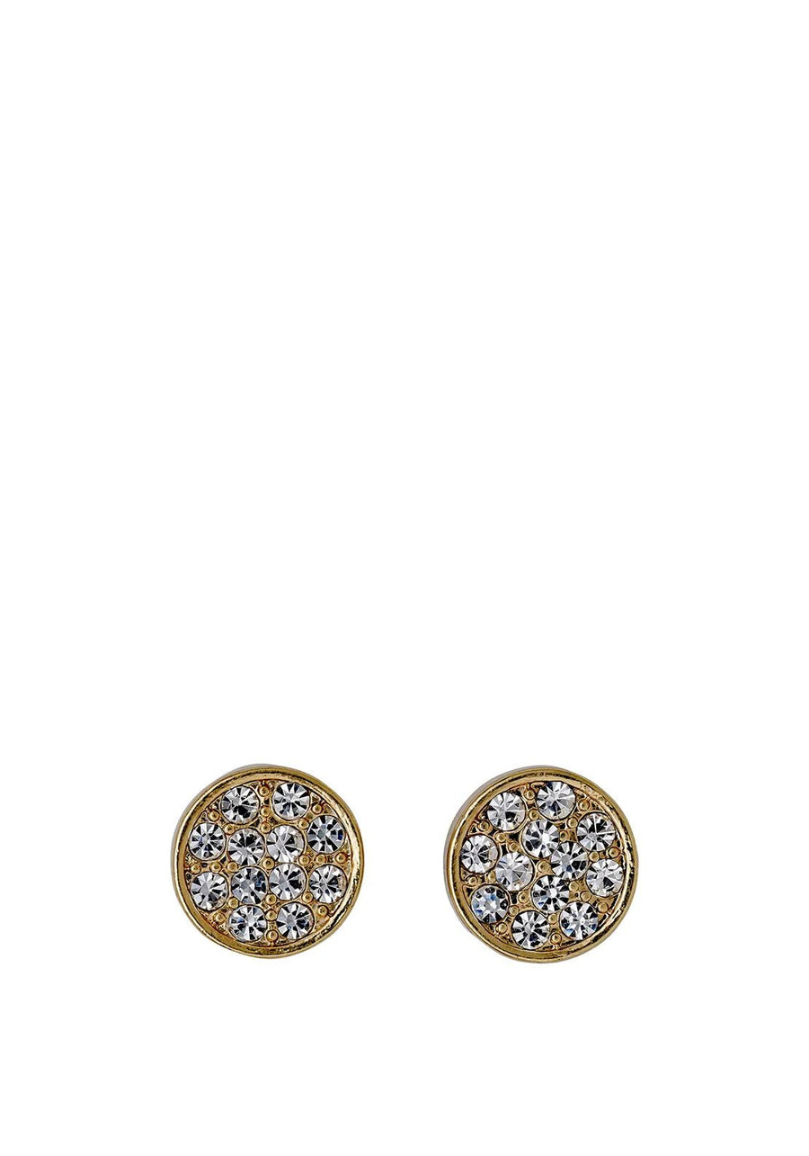 Pilgrim Grace Crystal Studded Earrings, Gold - Blue Sky Fashions & Lingerie