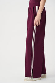 Pin-Tuck Wide-Leg Jogger 264612 by Joseph Ribkoff - elderberry - Blue Sky Fashions & Lingerie