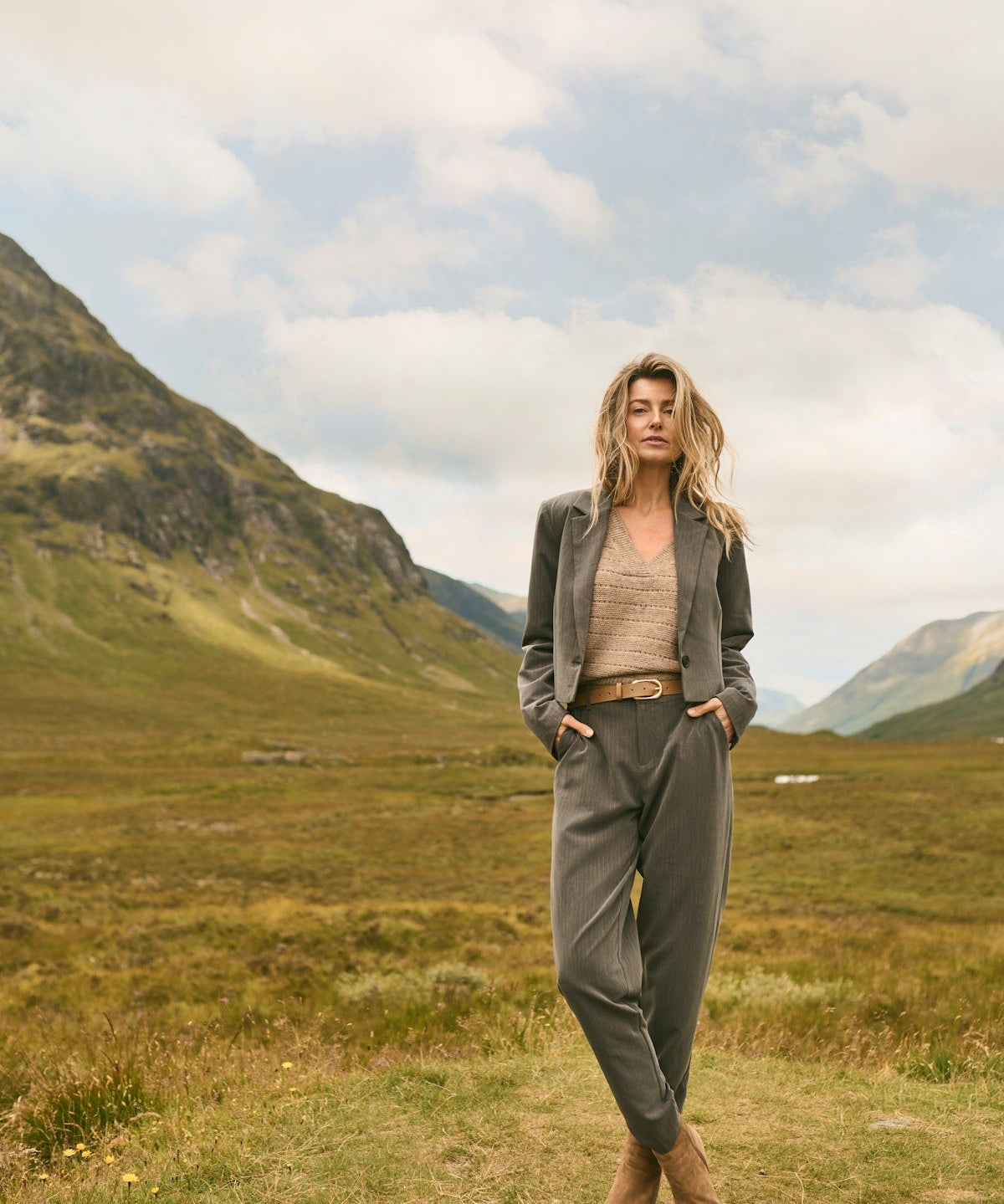 Pinstripe Ankle Pants by Cream - Blue Sky Fashions & Lingerie