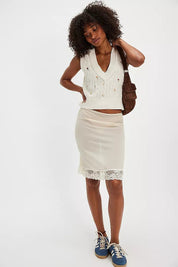 Plumeria Floral Vest - Ivory Combo - Blue Sky Fashions & Lingerie