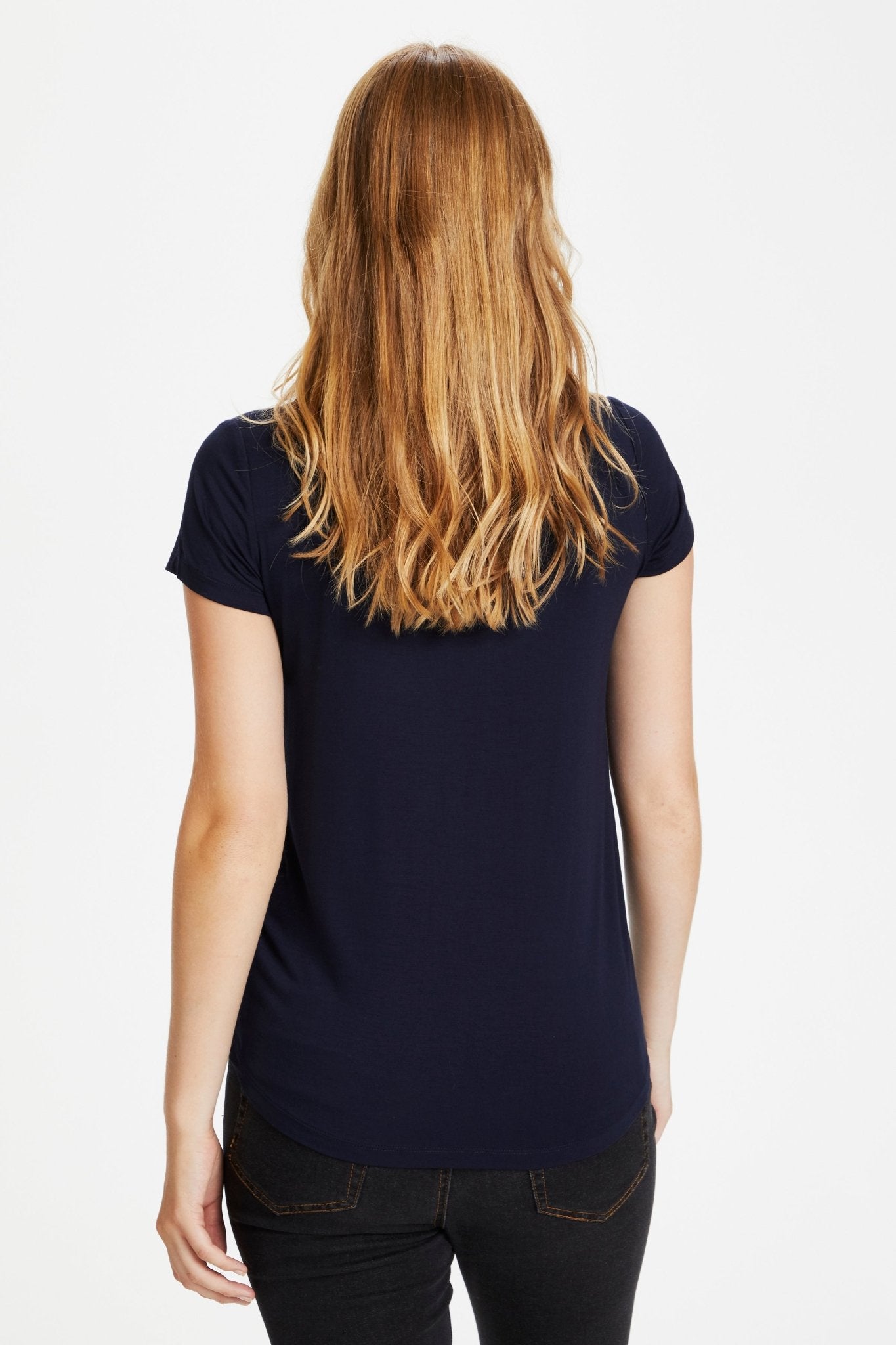 Poppy V-neck T-shirt by Culture - navy - Blue Sky Fashions & Lingerie