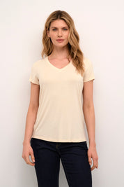 Poppy V - neck T-shirt - White Cap - Blue Sky Fashions & Lingerie