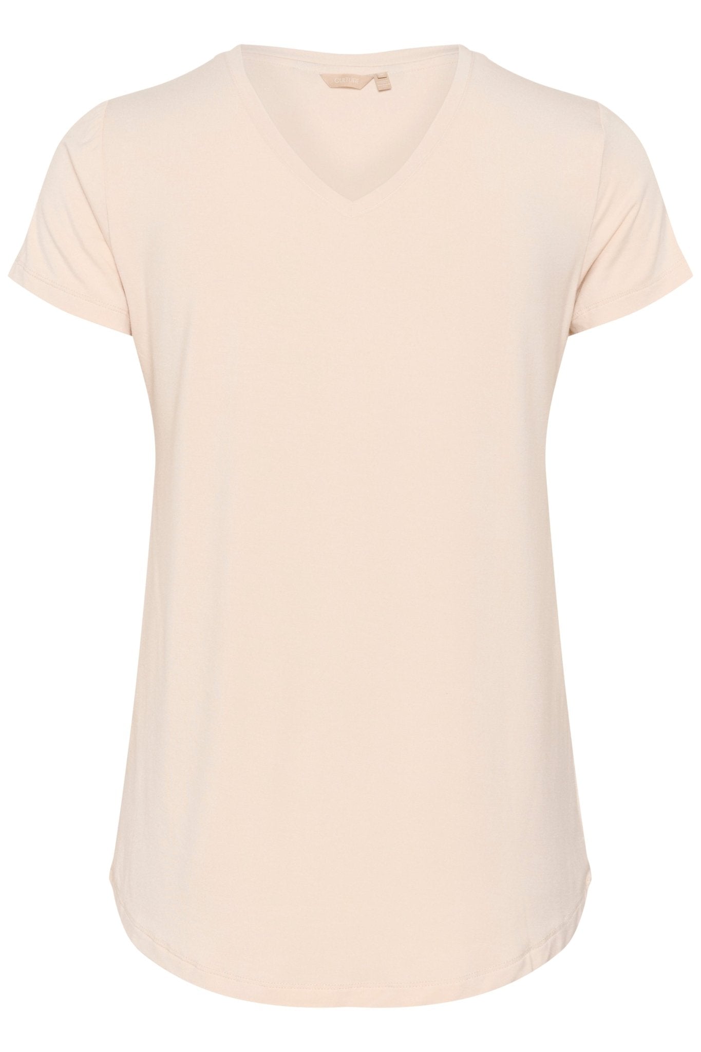 Poppy V - neck T-shirt - White Cap - Blue Sky Fashions & Lingerie