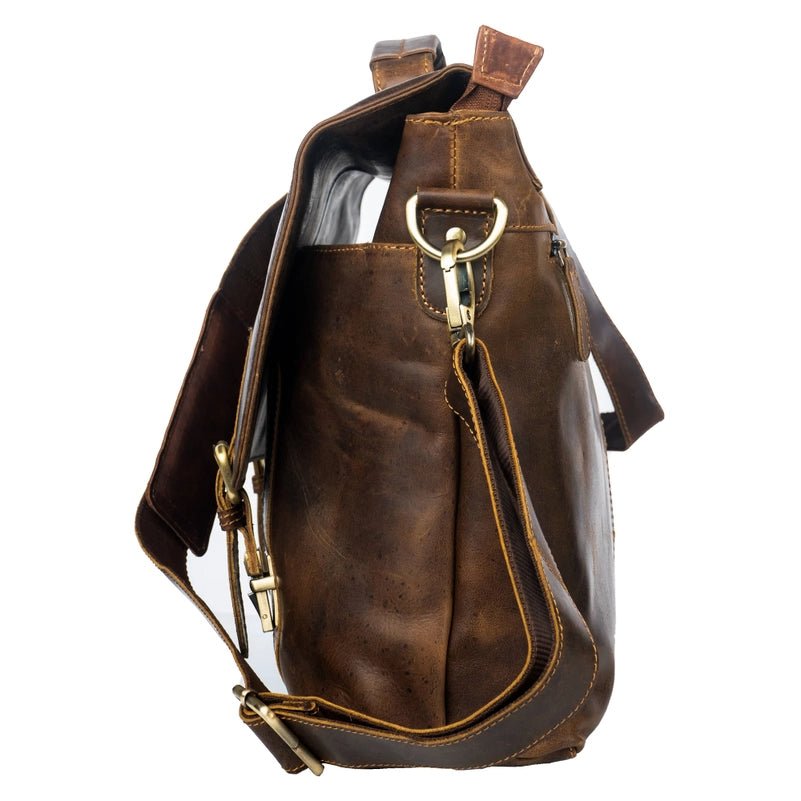 Portland Leather Laptop Bag - Camel - Blue Sky Fashions & Lingerie