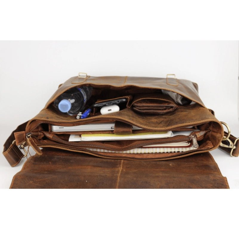 Portland Leather Laptop Bag - Camel - Blue Sky Fashions & Lingerie