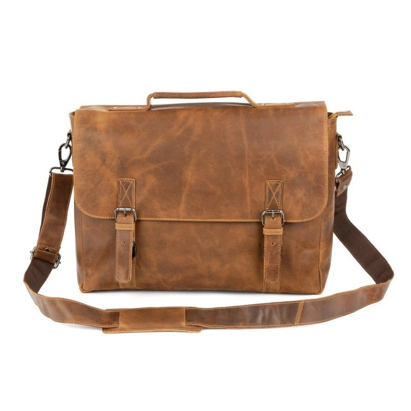 Portland Leather Laptop Bag - Camel - Blue Sky Fashions & Lingerie