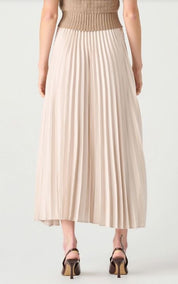 Pull On Pleated Skirt - Champagne - Blue Sky Fashions & Lingerie